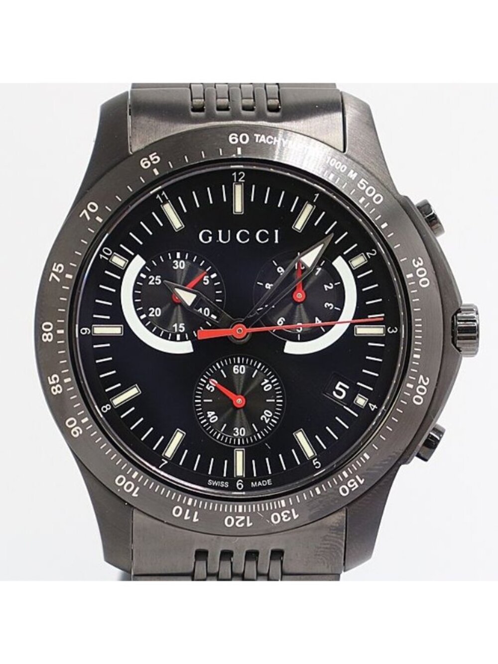 Gucci G-Timeless 126.2 Date Chronograph Black Dial Watch